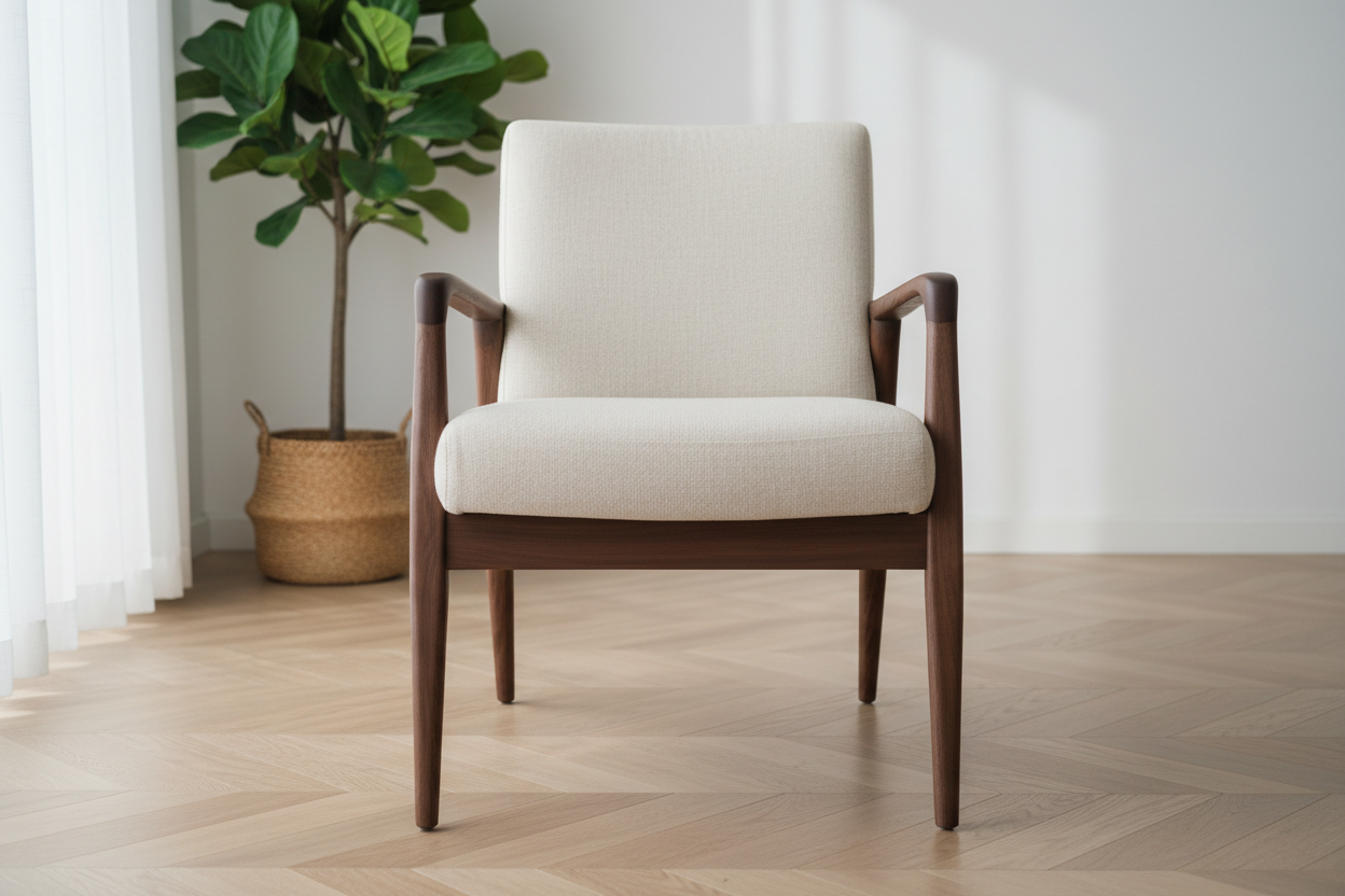 Walnut Dining Chair - front view